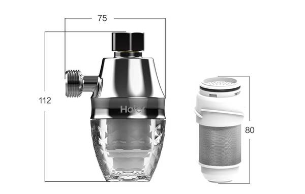 海爾前置除垢器T5 香氛除氯蓮蓬頭F9 玖玖廚坊HAIER HR-WF-QUF600超濾淨水器 